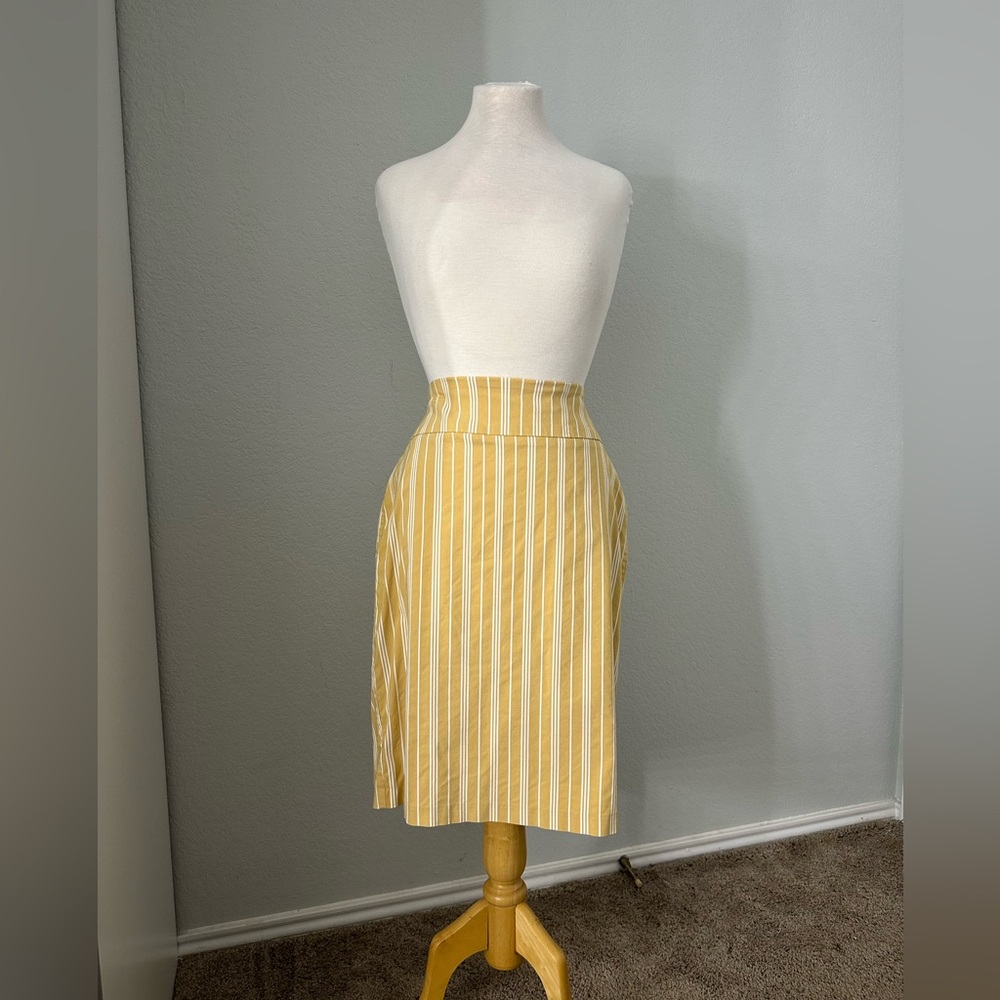 Soho apparel ltd striped yellow skirt